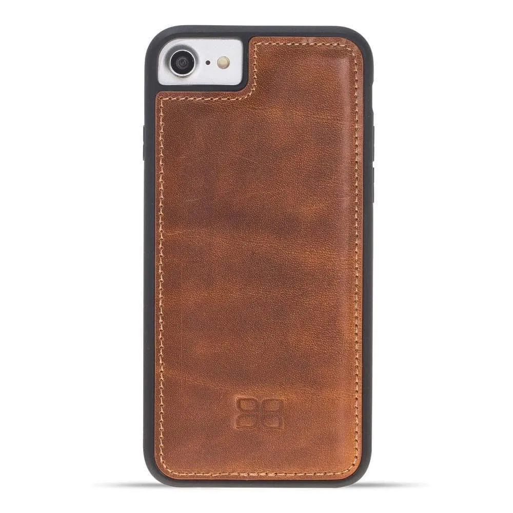 Flexible Genuine Leather Back Cover for Apple iPhone SE Series