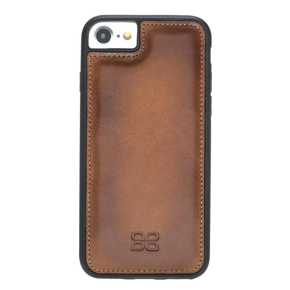 Flexible Genuine Leather Back Cover for Apple iPhone SE Series