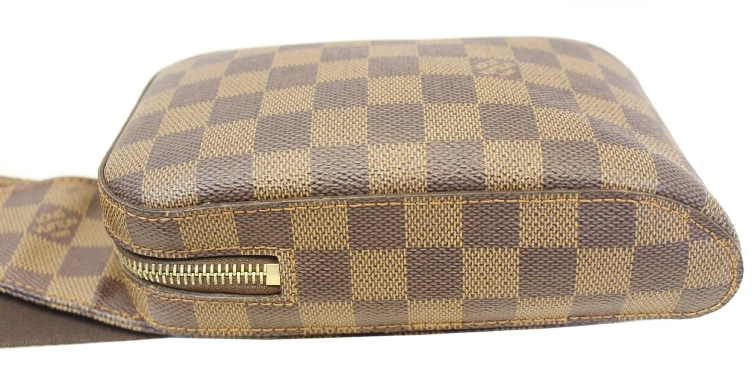 LOUIS VUITTON Damier Ebene Geronimos Brown Hip Bag