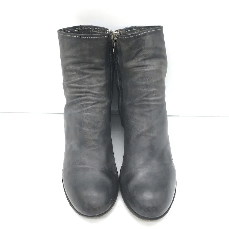 Officine Creative Ankle Boots Gray Leather Size 38