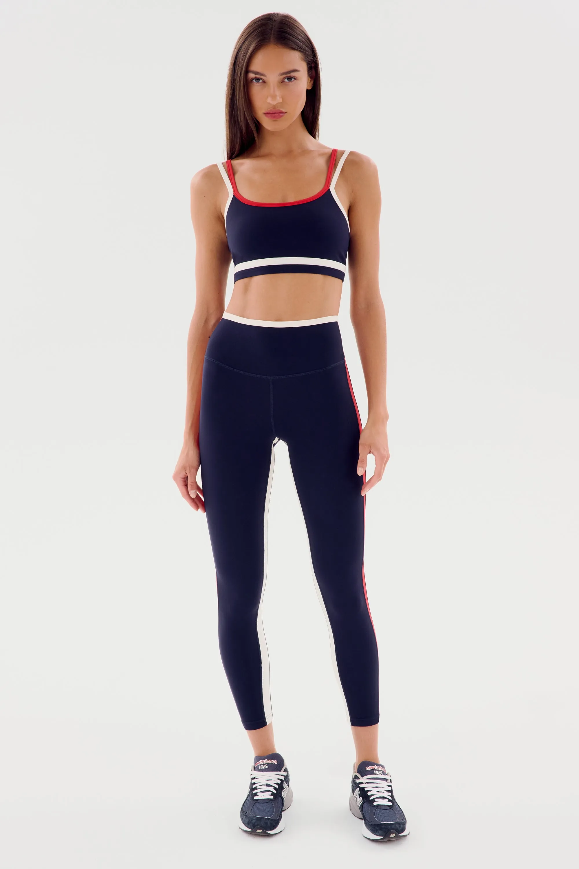 Sam High Waist Rigor 7/8 - Indigo/White