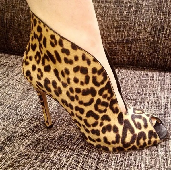 Women Open Toe Ankle Boots Woman Natural Suede Leather Soft Shoes Women's Booties Lady Heel Shoe